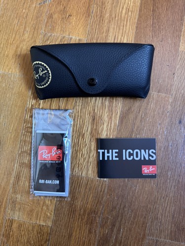 Ray ban black semi - black, case